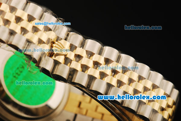 Rolex Datejust Automatic Movement ETA Coating Case with Gold Bezel and Diamond Markers-Two Tone Strap - Click Image to Close